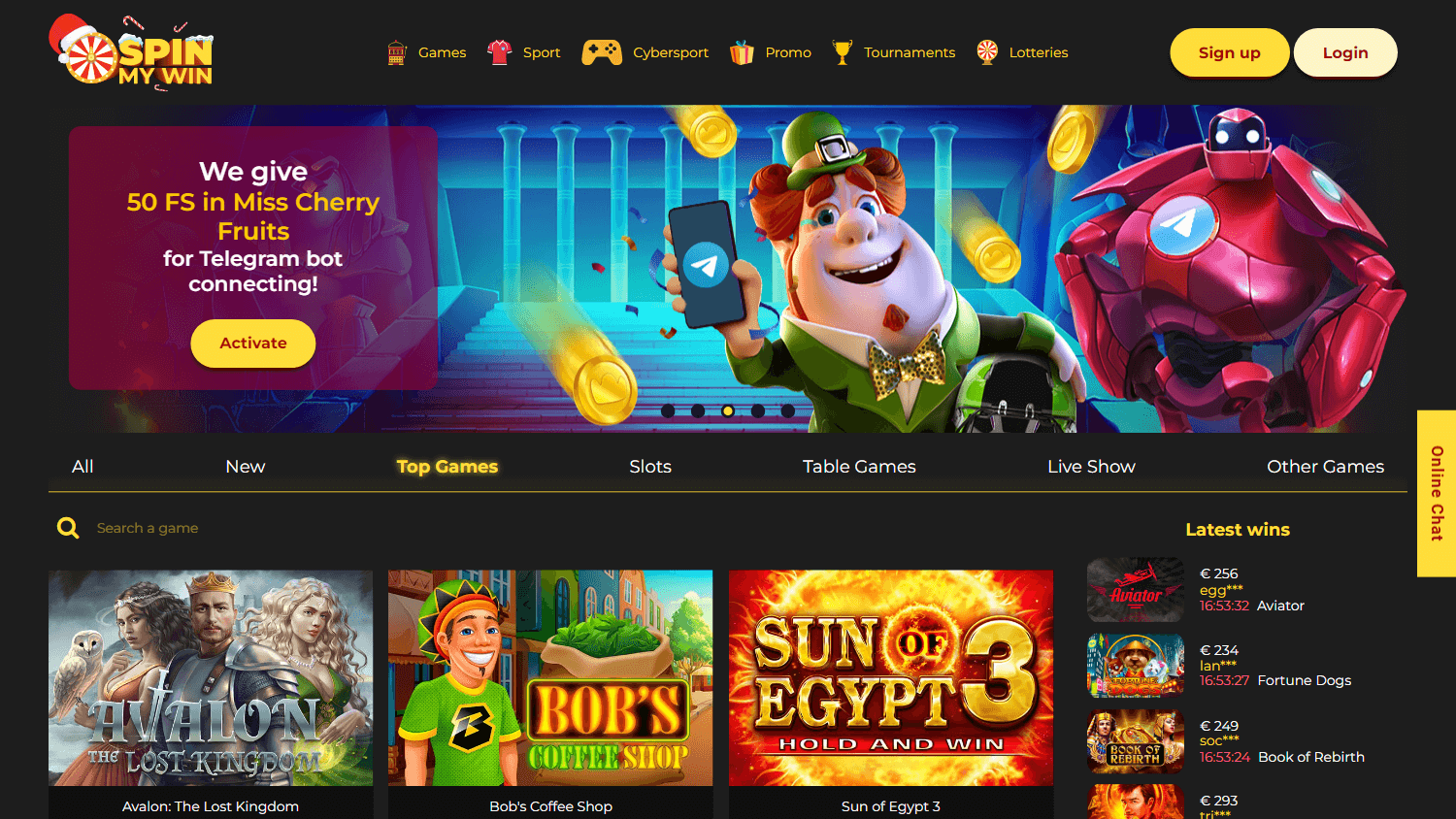 Spin My Win Casino Desktop screenshot