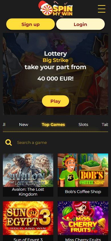 Spin My Win Casino Mobile screenshot